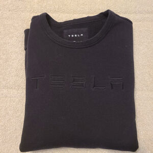 TESLA Black Crewneck Sweatshirt Car Automobile Women’s Sz Medium Pullover